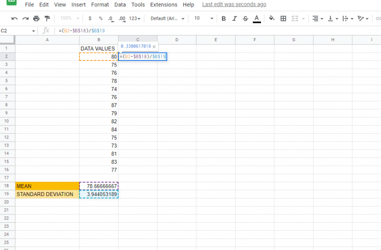 How To Find Z Scores In Google Sheets