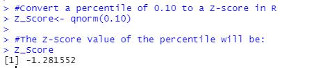 Z score to percentile in r Edutized